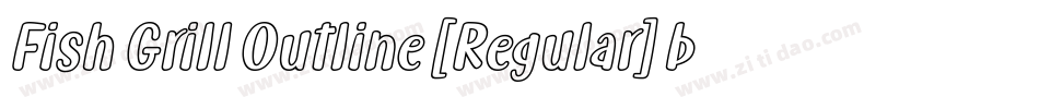 Fish Grill Outline [Regular] by 7NTypes字体转换